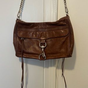 Rebecca Minkoff brown leather M.A.C. Bag larger size cross body